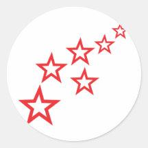 red stars rain icon sticker