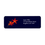 Red Stars Return Address  Label