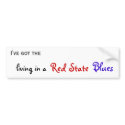 Red State blues bumper sticker - Customized bumper stickers