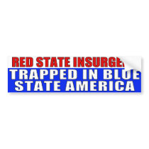 Red State Insurgent Bumper Sticker bumper stickers