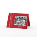 Red sticks & snow Christmas holiday photo greeting card