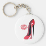 Red Stiletto Shoe and Kiss Keychain