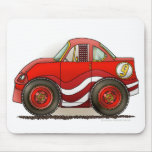 Red Stock Car Mouse Pad