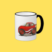 Red Stock Car Mugs mugs