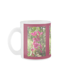 Red Stock Flowers mug