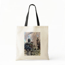 Red Stone lanterns, pink blossom, Nara, Sakura flo Canvas Bags