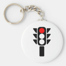 Red Stoplight Key Chain
