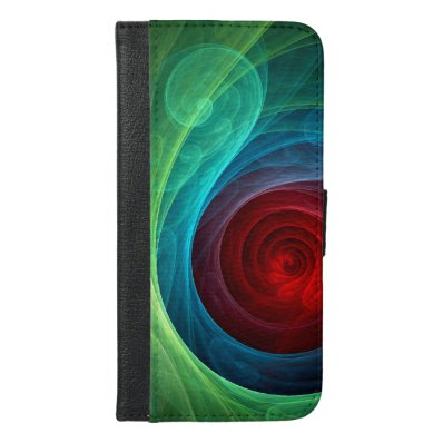 Red Storm Abstract Art Wallet Case