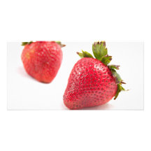 Red Strawberries Customized Photo Card