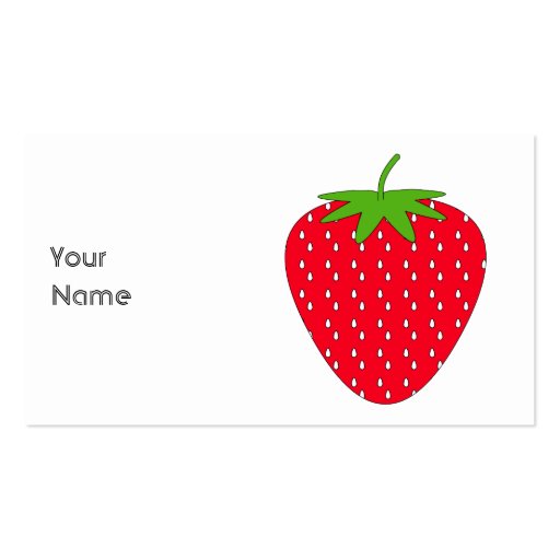 Red Strawberry. Business Cards (front side)