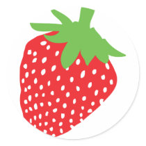 red strawberry icon stickers