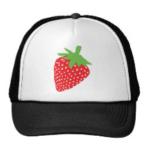 red strawberry icon trucker hats