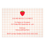 Red Strawberry on Gingham Check. Announcements