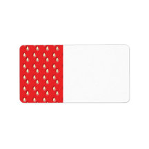 Red Strawberry Pattern. Address Label