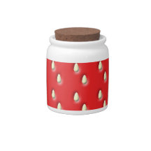 Red Strawberry Pattern. Candy Dishes