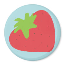 Red Strawberry pattern Magnet