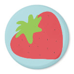 Red Strawberry pattern magnets