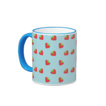 Red Strawberry pattern Coffee Mug