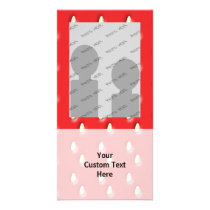 Red Strawberry Pattern. Custom Photo Card