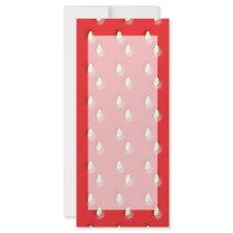 Red Strawberry Pattern. Rack Card Template