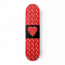 Red Strawberry Pattern. Skate Boards
