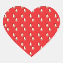 Red Strawberry Pattern. Stickers