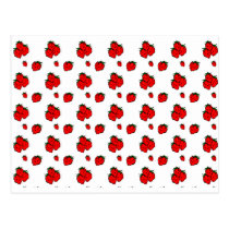 Red Strawberry Recipe Cards postcards