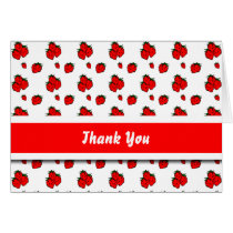 Red Strawberry Thank You Card cards