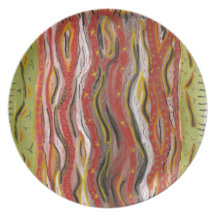 red streaks plate