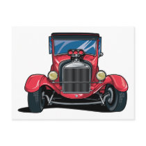 Red Street Rod postcards