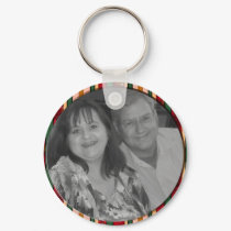 red stripe frame keychains