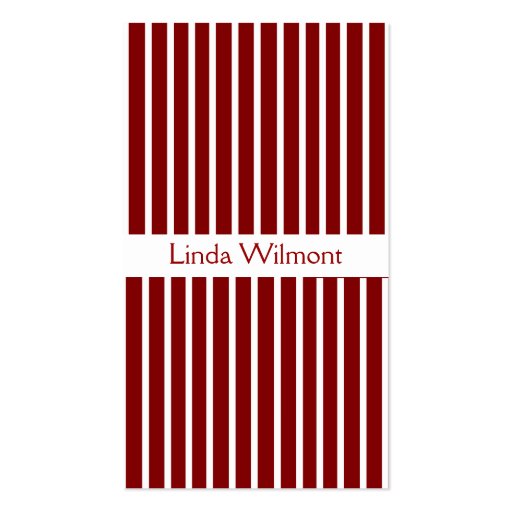 Red Striped Business Card