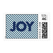 Red Striped Joy Christmas Stamps