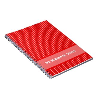 Red Striped notebook