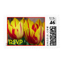 Red Striped Tulips RSVP Postage postage