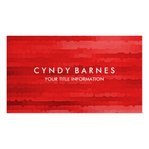 Red Stripes Business Card (front side)