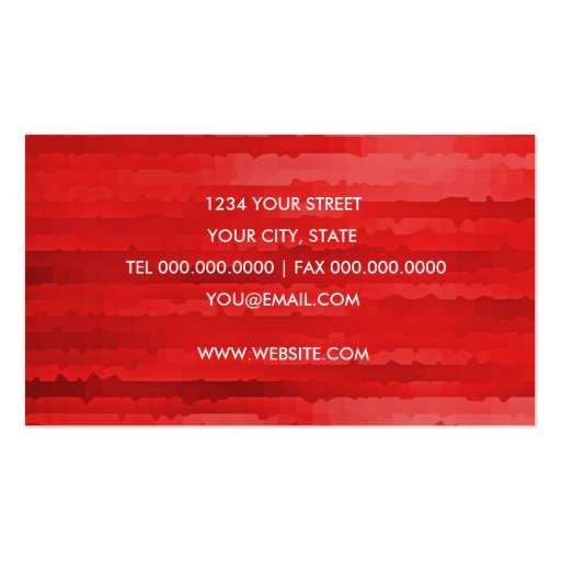 Red Stripes Business Card (back side)