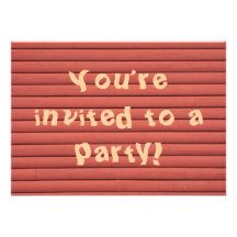 red stripes invitation