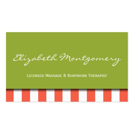 Red Stripes Modern Appointment Business Card
