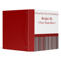 Red Stripes Recipe Book binders by cyclegirl Red Stripes Recipe Book binders