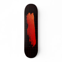 Red Stroke with Grid skateboards