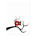 Red Sugar Skull Owl in Tree Business Card