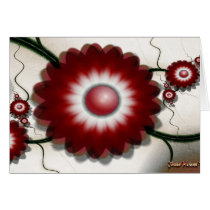 Red Summer Flowers cards