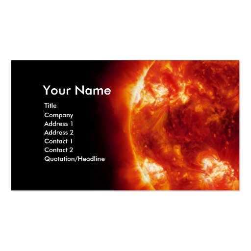 Red Sun business card (front side)