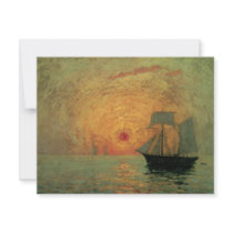 Red Sun by Maxime Maufra Custom Invitation