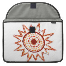 Red Sun in Lights Grunge Cutout MacBook Pro Sleeves