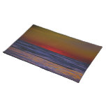 Red Sun Rising Over Troubled Seas Place Mats