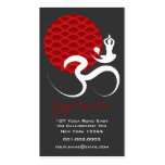 Red Sun Yoga Spiritual Indian Meditate Om Ohm Logo Business Card Templates