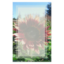Red Sunflower Blank Stationery