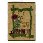 Red Sunflower Fall Greetings Greeting Card